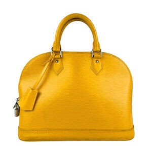 Louis Vuitton Epi Alma Handbag Leather Tassili Yellow
